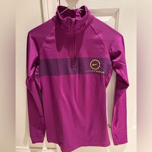 Small Purple Nike Pro livestrong compression long sleeve shirt
